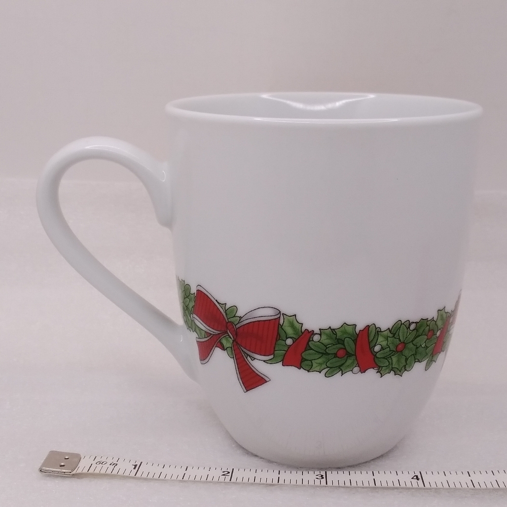 Fitz & Floyd Santa MUG Christmas 'Making Spirits Bright' 12 oz Cup Candy Cane - Picture 4 of 12